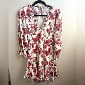 Floral open back dress